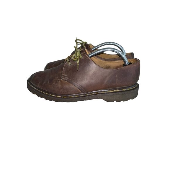 Vintage Dr Martens Mens 1461 3 Eye Leather Oxfords Sz 41 Or 8 Brown Distressed main image 8